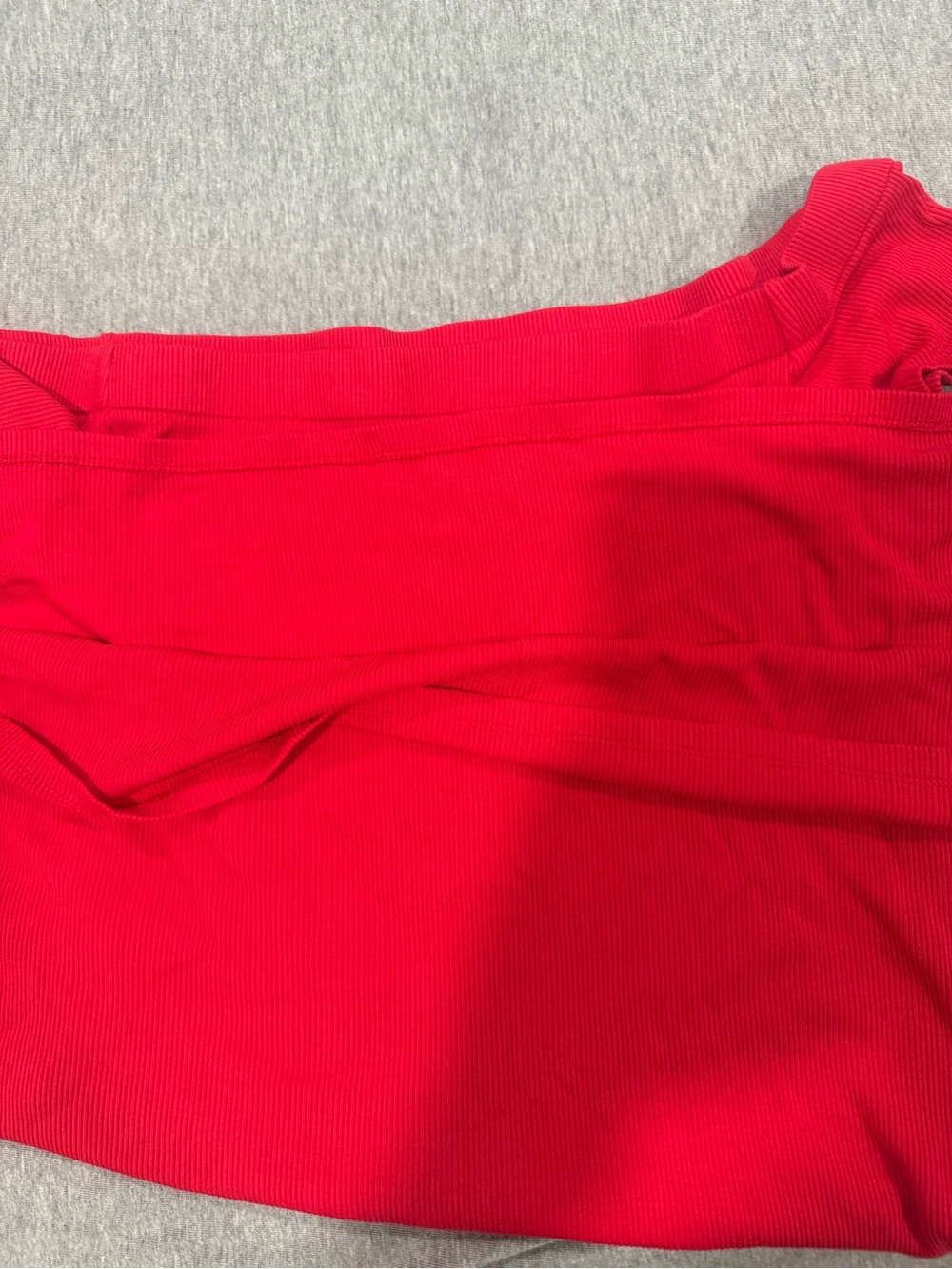 bebe One-Shoulder Crimson Red Maxi Dress - Picture 5 of 5